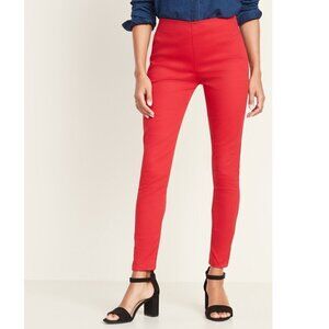 Old Navy High-Waisted Twill Super Skinny Ankle Pants Red